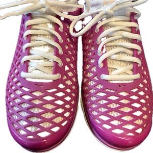 NIKE AIR Rejuven8 Hot Pink and White Mesh Sneakers Size 8.5 EUC